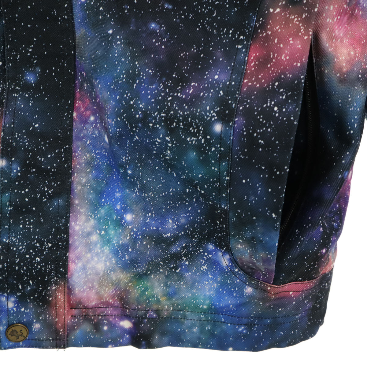 PONTAPES ポンタペス ギャラクシープリント 中綿ジャケット XS ブルー系 メンズ