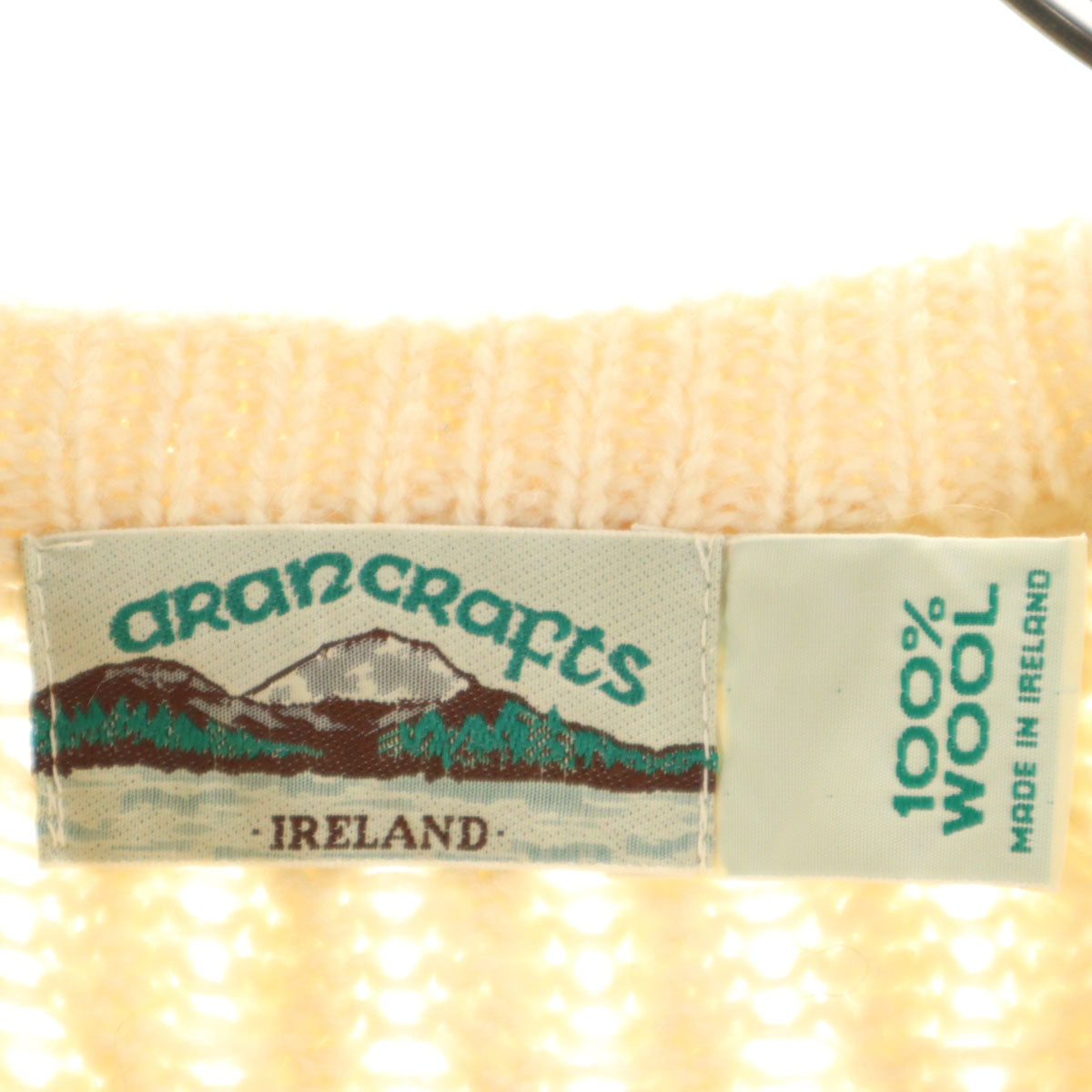 aran crafts アランクラフト アイルランド製 長袖 セーター 2 アイボリー ニット レディース