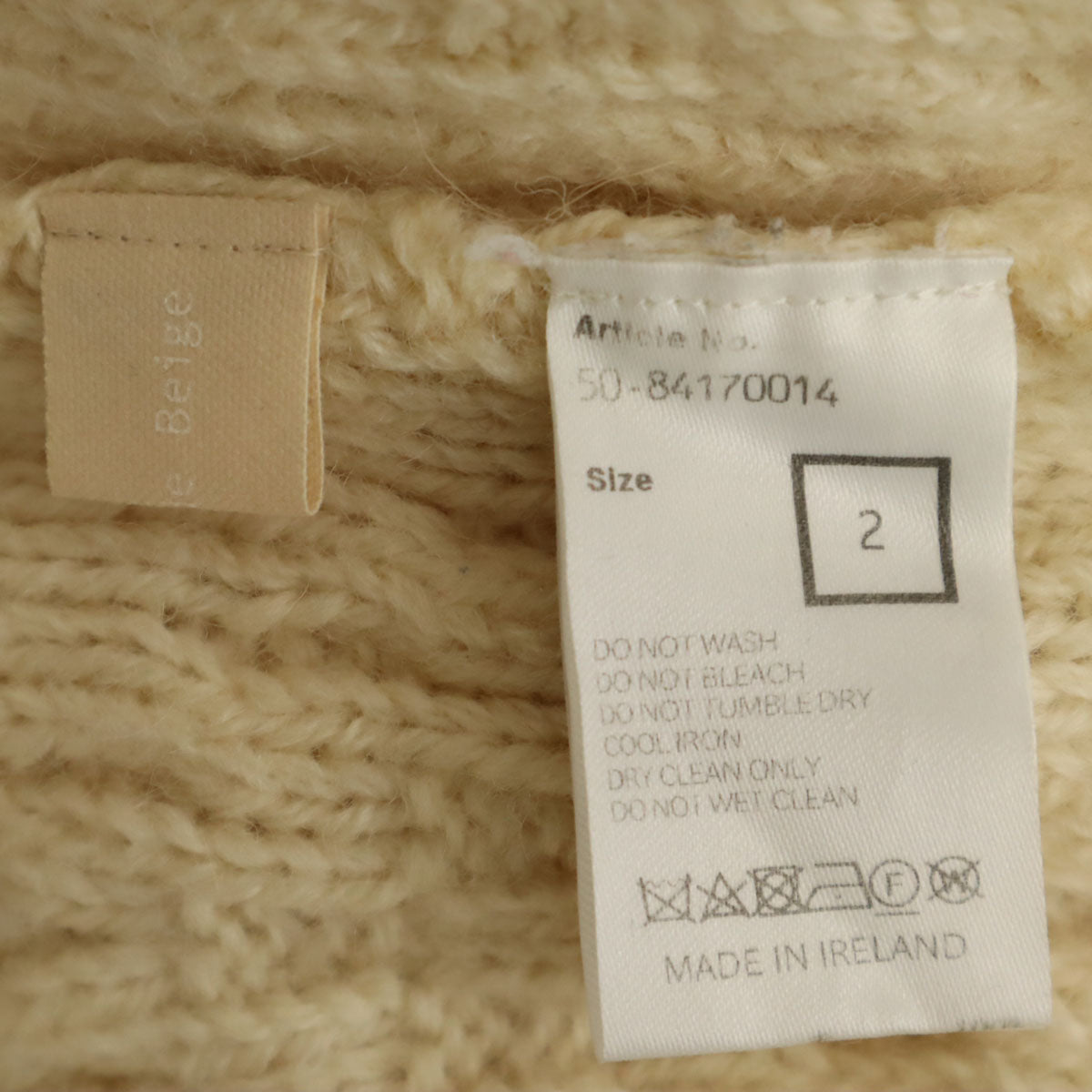 aran crafts アランクラフト アイルランド製 長袖 セーター 2 アイボリー ニット レディース