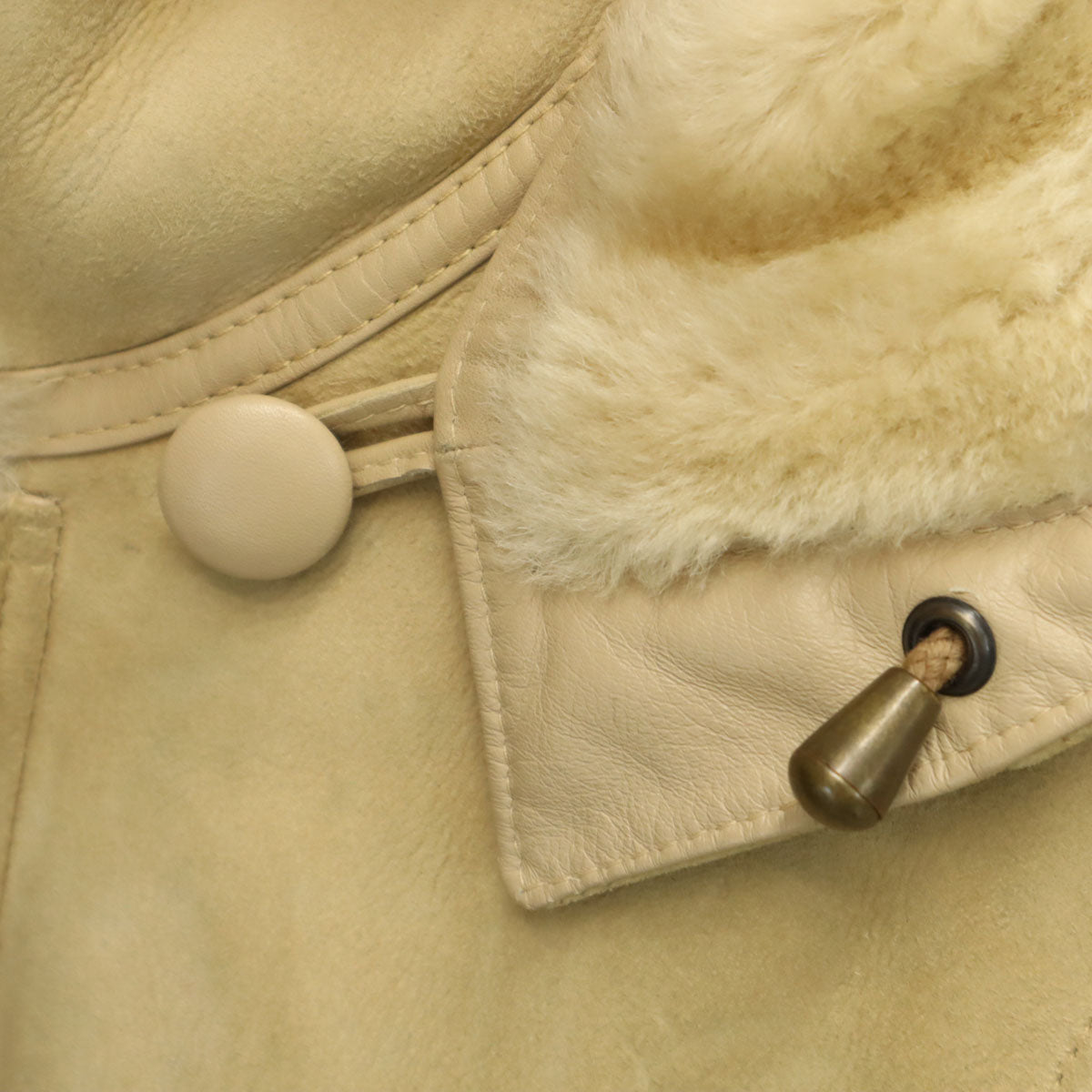 DOWN UNDER INTERNATIONAL ダウンアンダーインターナショナル 80s 90s オールド ムートンコート XL ベージュ メンズ