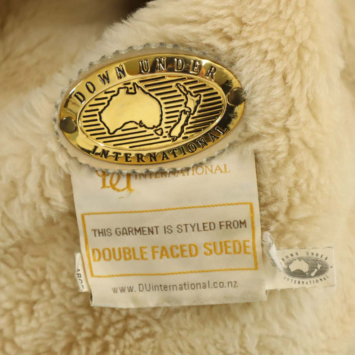 DOWN UNDER INTERNATIONAL ダウンアンダーインターナショナル 80s 90s オールド ムートンコート XL ベージュ メンズ