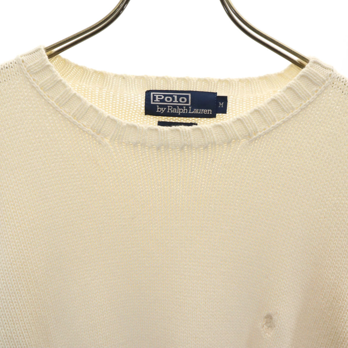 Polo by Ralph Lauren ポロバイラルフローレン 長袖 セーター M クリーム ニット メンズ
