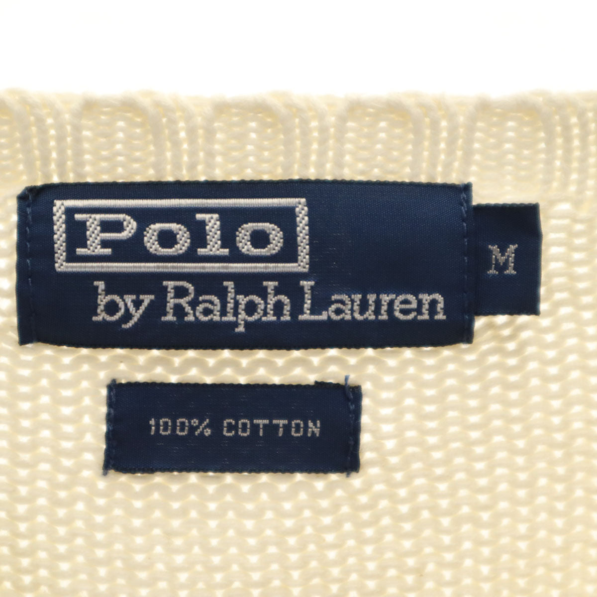 Polo by Ralph Lauren ポロバイラルフローレン 長袖 セーター M クリーム ニット メンズ
