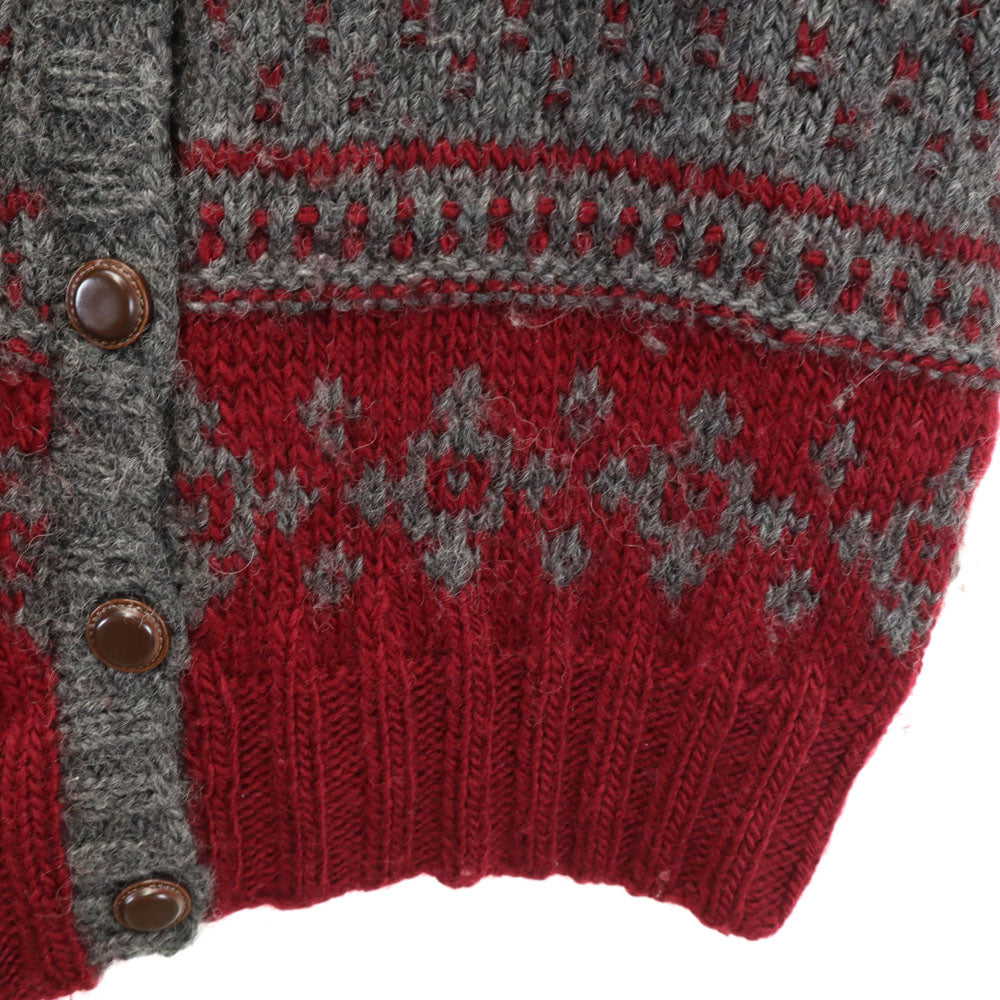 GAP ギャップ ノルディック柄 長袖 ニットカーディガン M グレー レディース