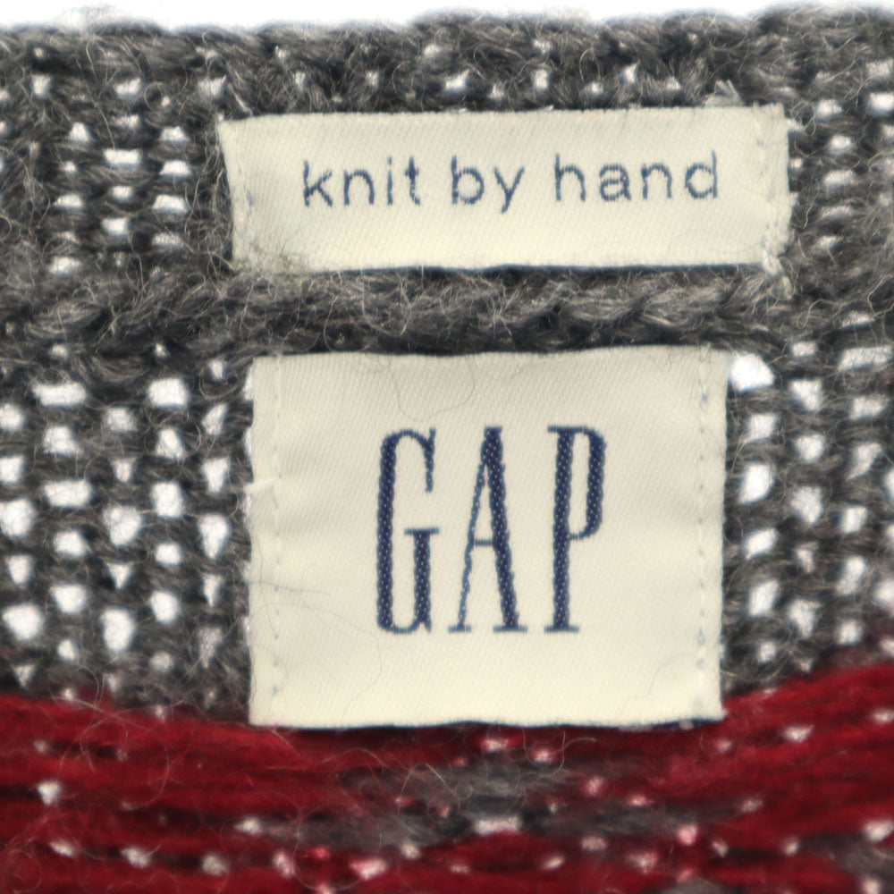 GAP ギャップ ノルディック柄 長袖 ニットカーディガン M グレー レディース