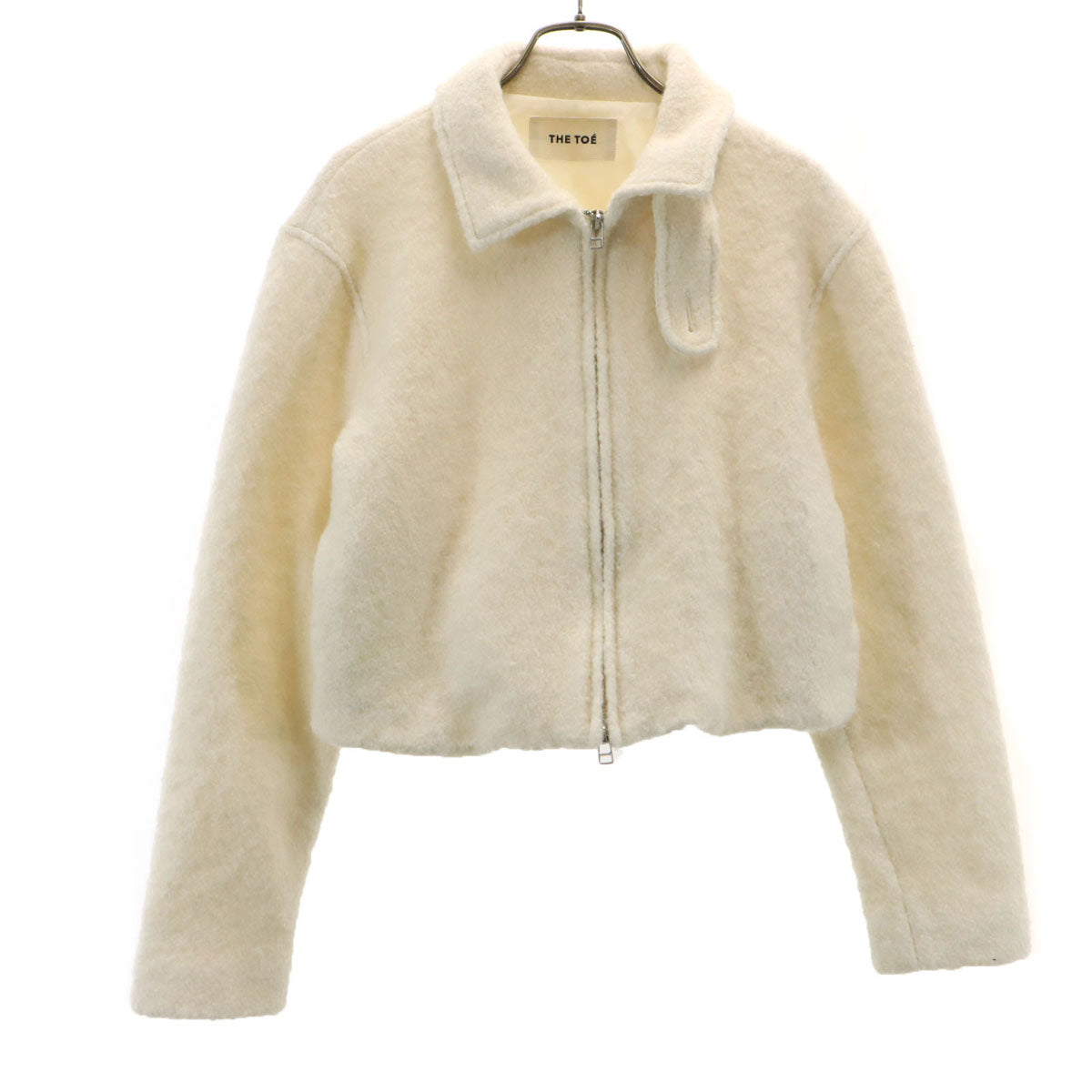 THE TOE ザ トゥー ショート丈 ブークレ ジャケット FREE アイボリー