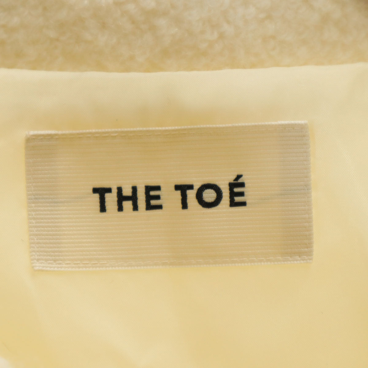 THE TOE ザ トゥー ショート丈 ブークレ ジャケット FREE アイボリー ボア レディース