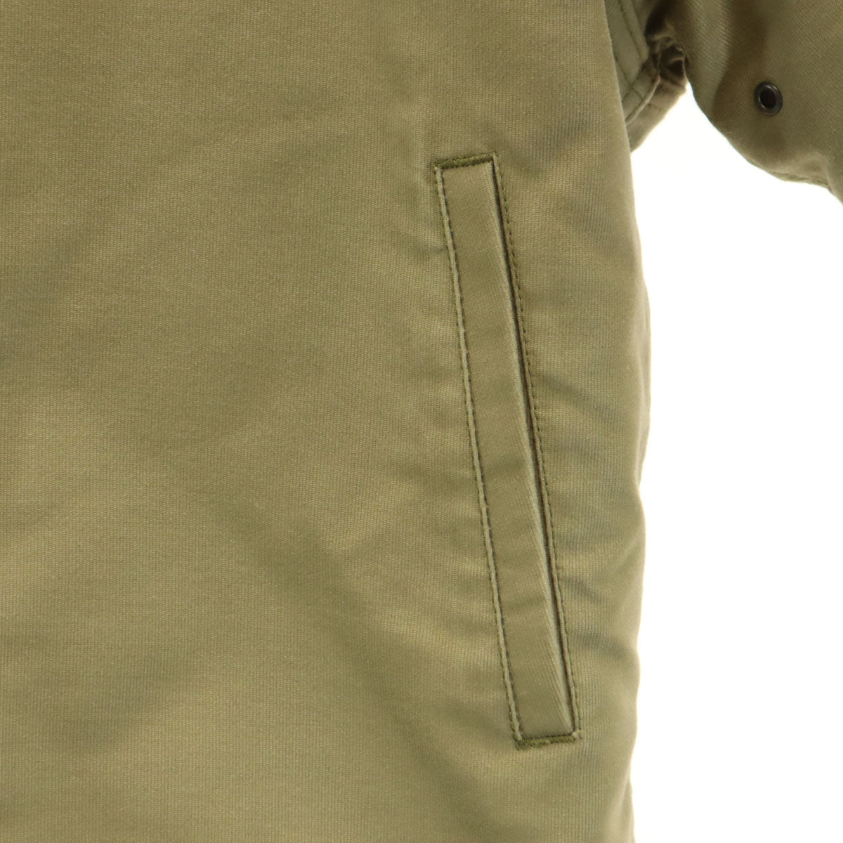 HOUSTON ヒューストン 日本製 N-1デッキ ジャケット 40 カーキ 裏ボア メンズ