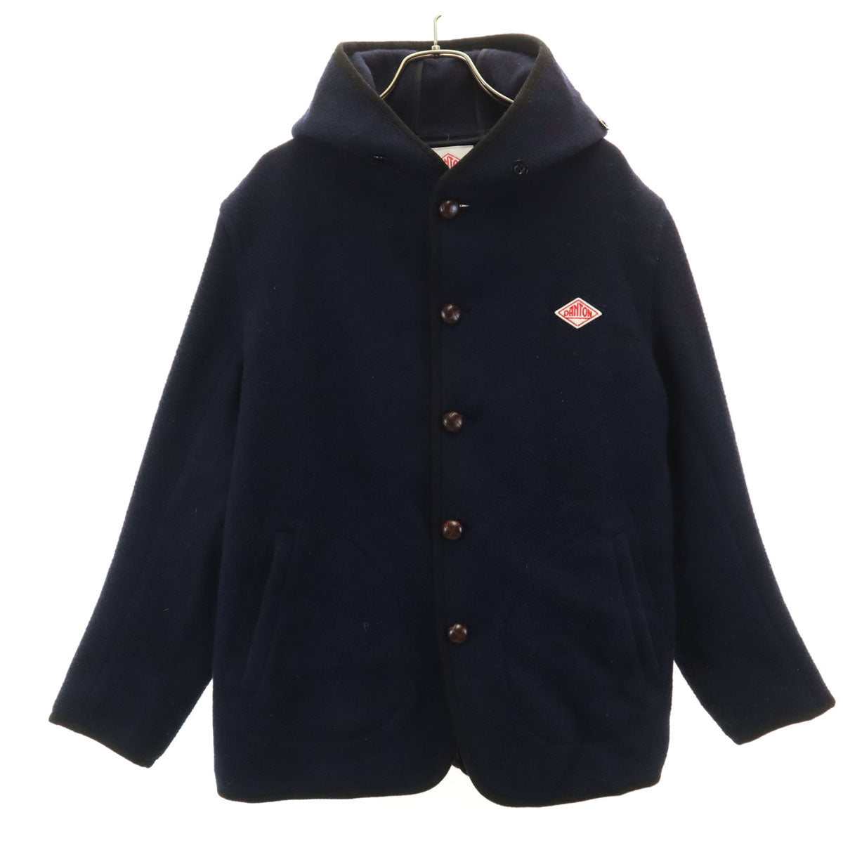 Danton ダントン 日本製 ウールモッサ ジャケット 40 ネイビー くるみボタン メンズ