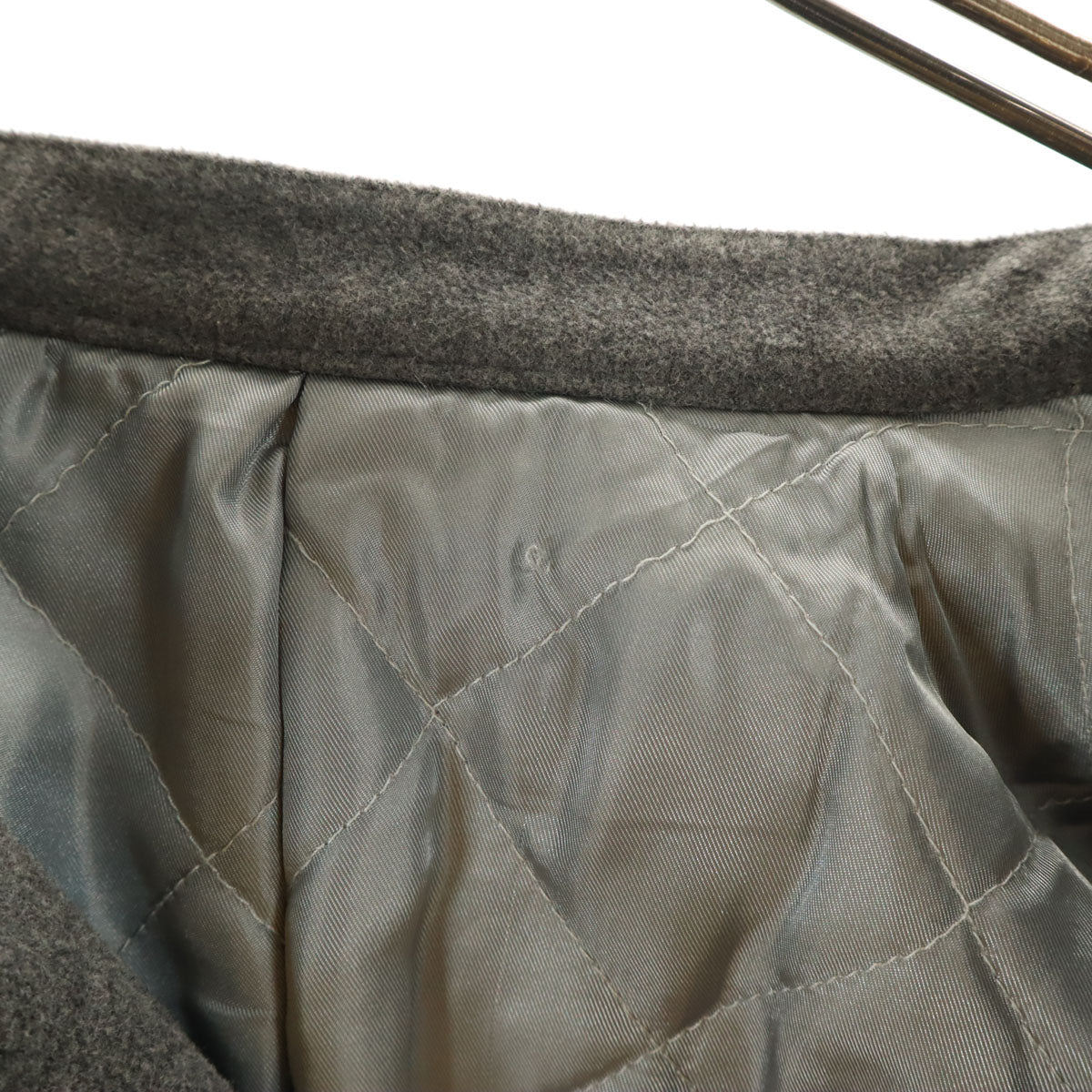 NO ID. ノーアイディ ライダースジャケット 1 グレー系 裏キルティング メンズ