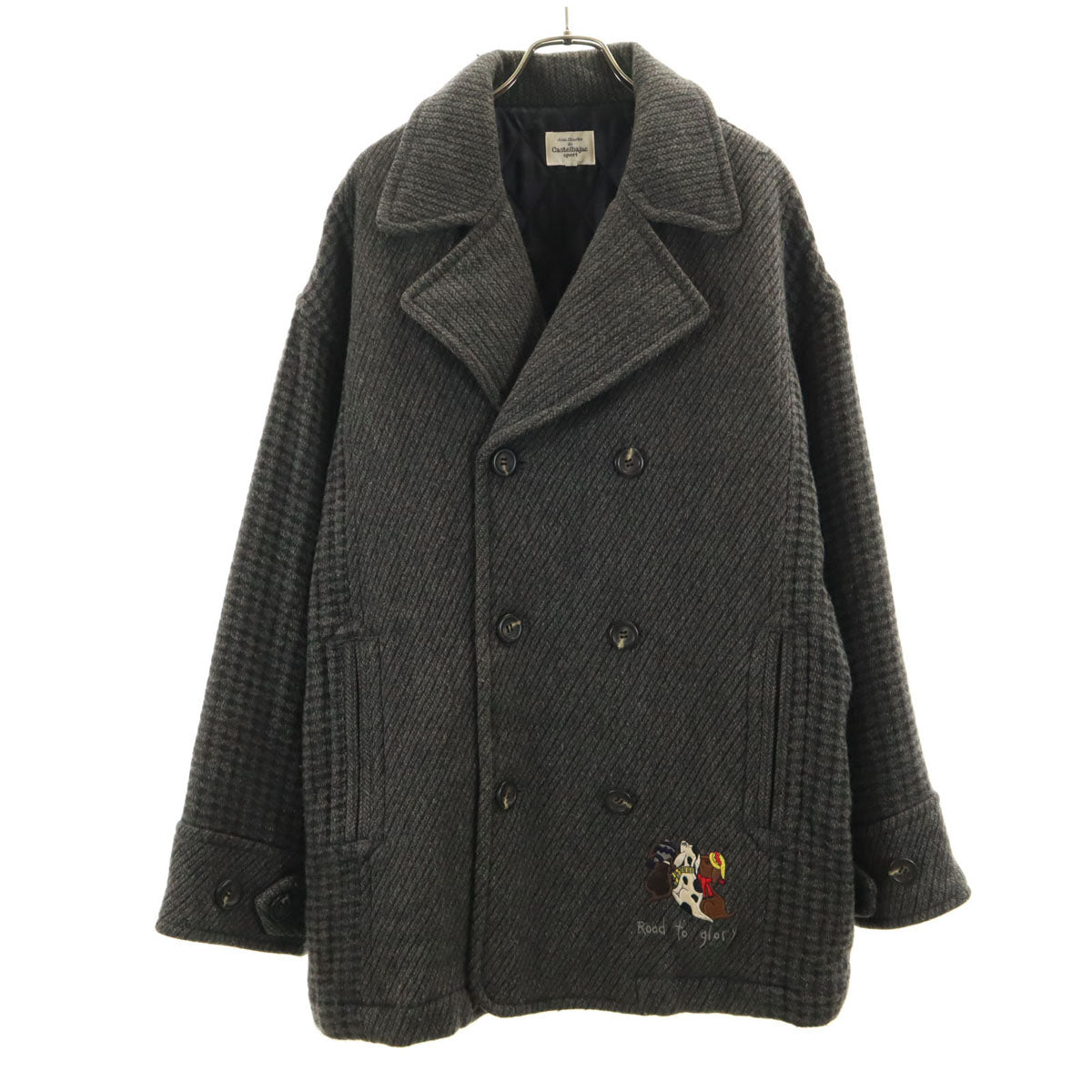 JC de CASTELBAJAC カステルバジャック 日本製 ウール ジャケット 2 グレー sport 裏キルティング メンズ