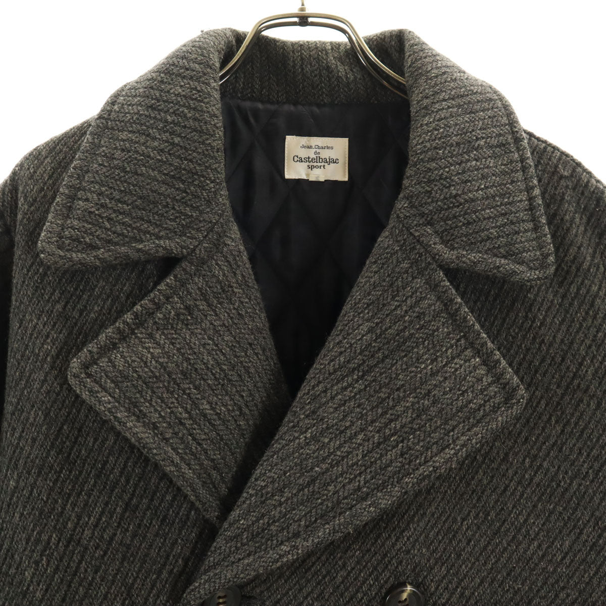 JC de CASTELBAJAC カステルバジャック 日本製 ウール ジャケット 2 グレー sport 裏キルティング メンズ