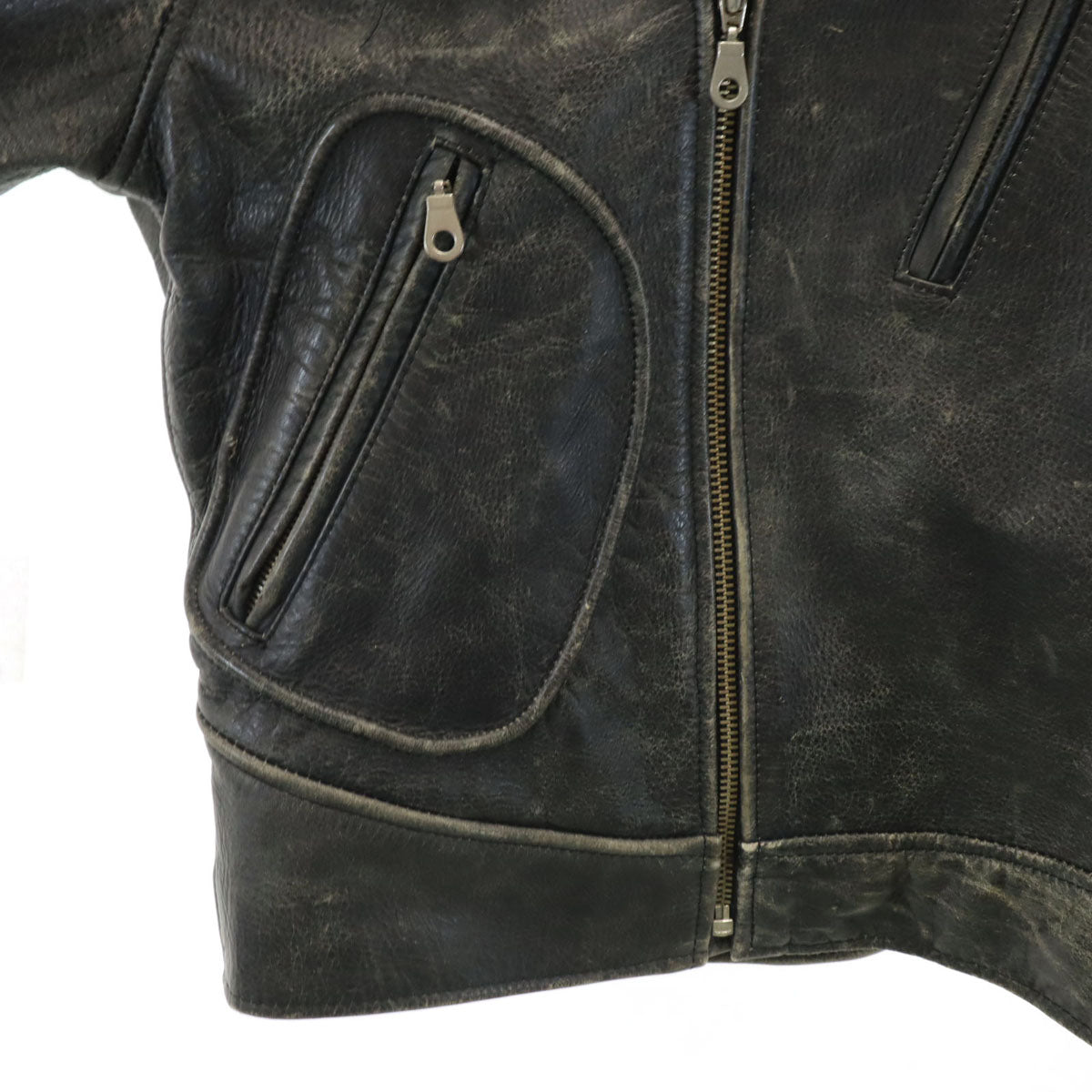 HUMAN BEING ヒューマンビーイング 90s オールド ライダースジャケット 40 ブラック系 メンズ