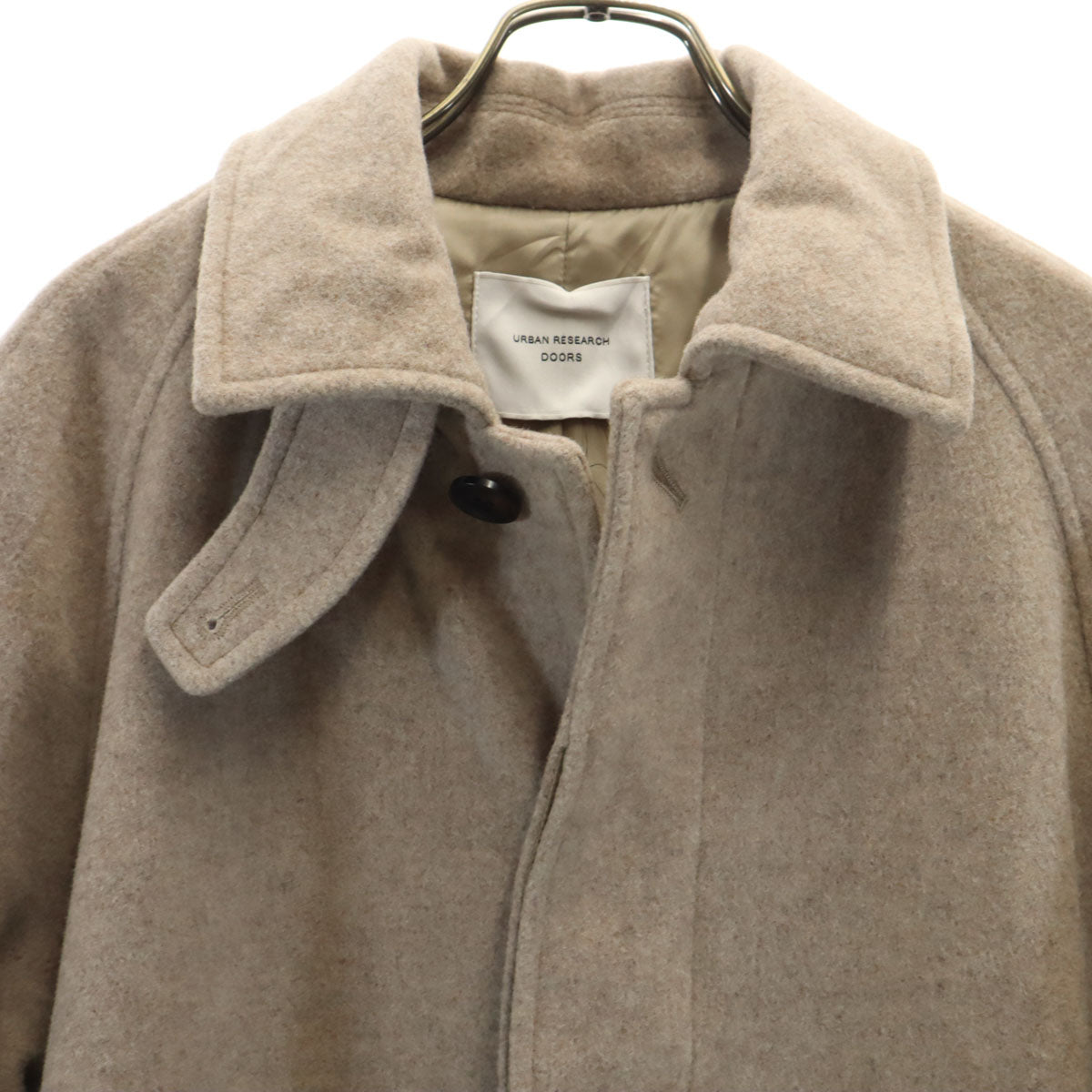 URBAN RESEARCH DOORS アーバンリサーチドアーズ ウール100% ステンカラー コート S グレージュ レディース