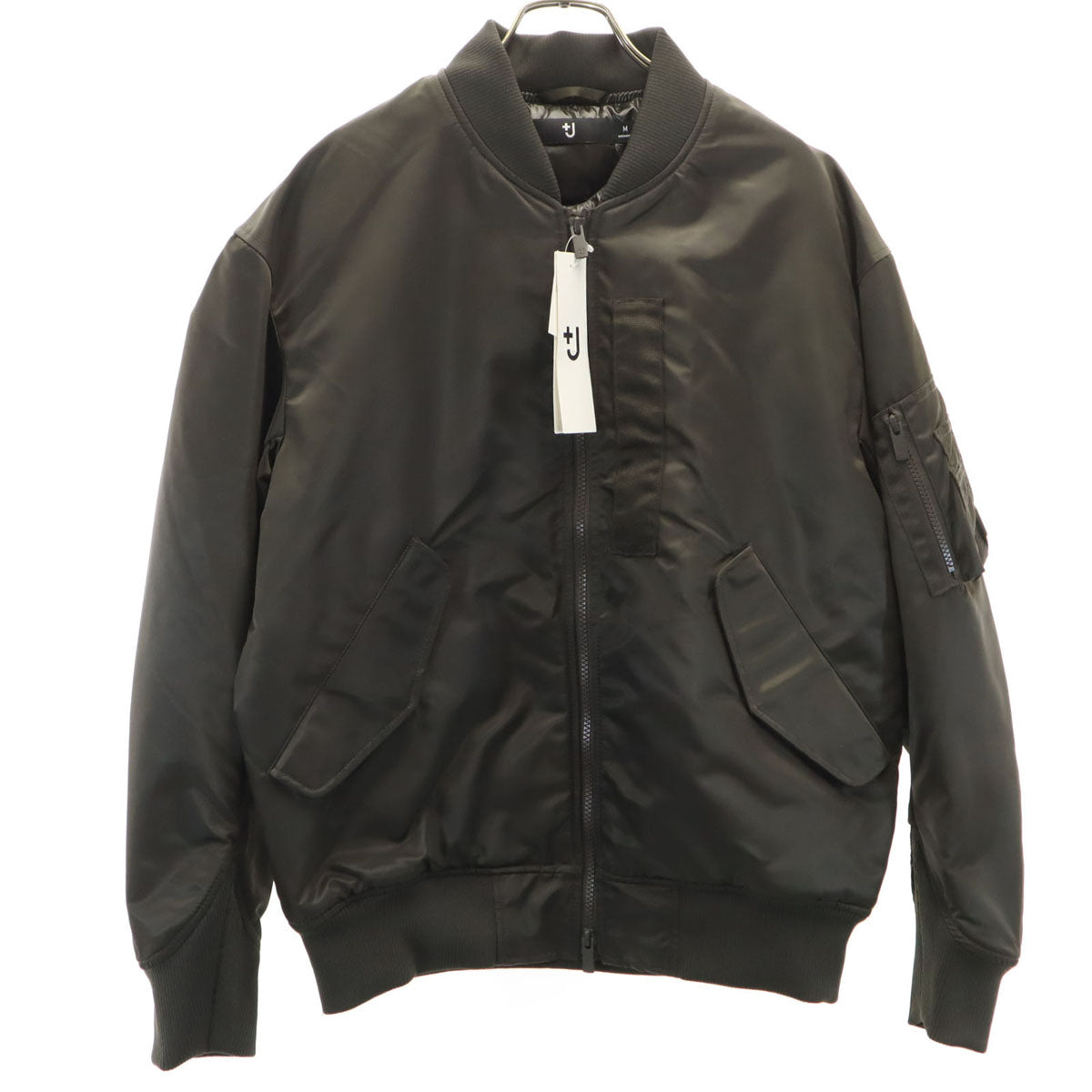 UNIQLO +J ユニクロ プラスジェイ ハイブリッドダウン MA-1 ブルゾン M グレー タグ付き オーバーサイズ メンズ
