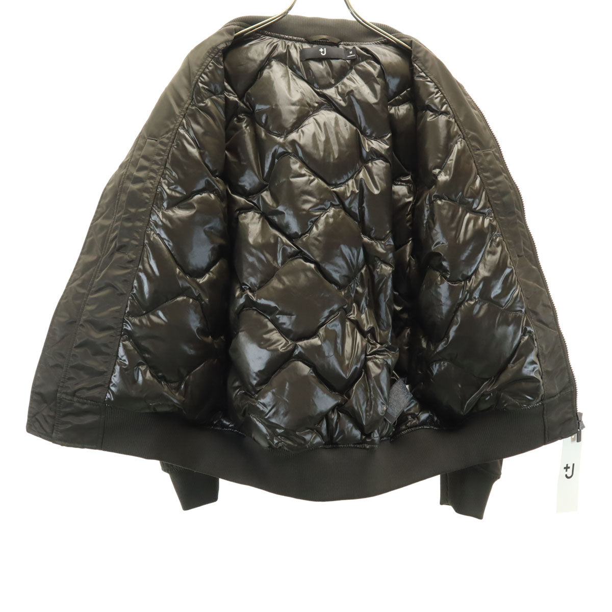 UNIQLO +J ユニクロ プラスジェイ ハイブリッドダウン MA-1 ブルゾン M グレー タグ付き オーバーサイズ メンズ