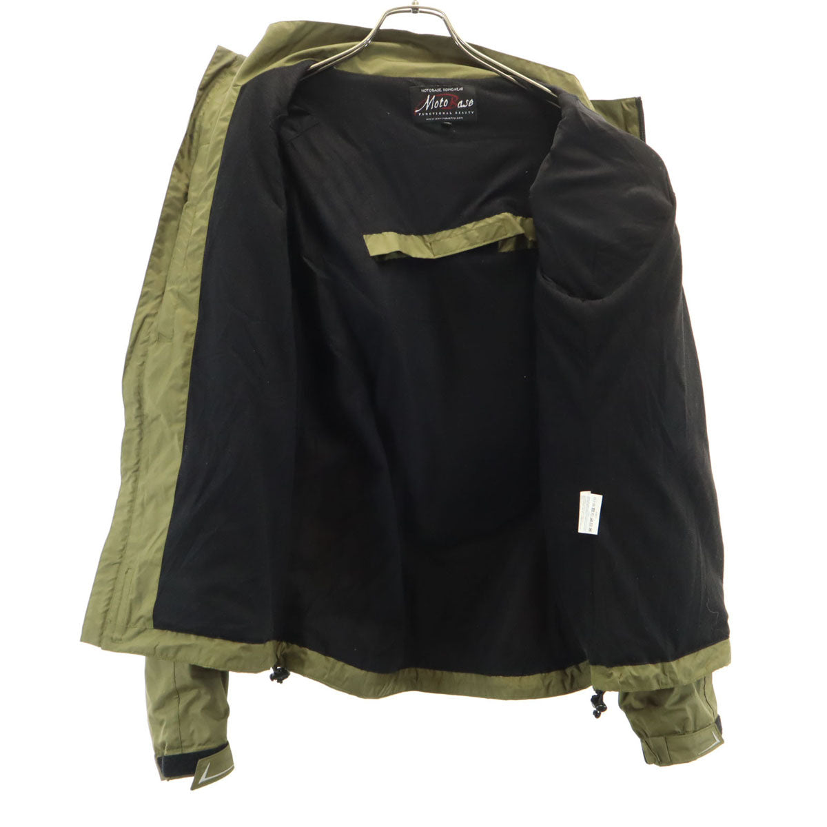 MOTOBASE モトベース バイク プロテクション ウィンドブレーカー ジャケット LL オリーブ モーターサイクル メンズ