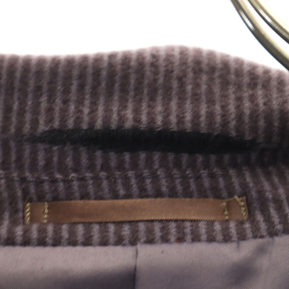 LANVIN ランバン 90s ウールブレンド オールド ストライプ テーラードジャケット 48-35 パープル系 メンズ