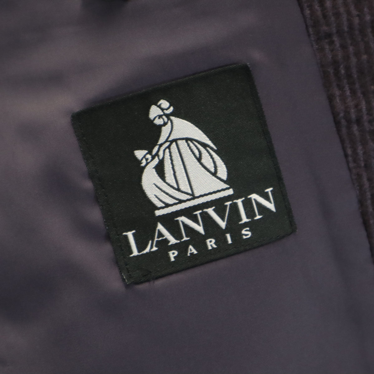 LANVIN ランバン 90s ウールブレンド オールド ストライプ テーラードジャケット 48-35 パープル系 メンズ