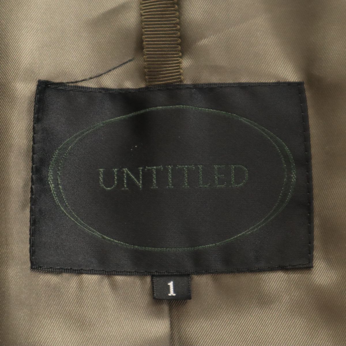 UNTITLED アンタイトル ダウンコート 1 オリーブ レディース