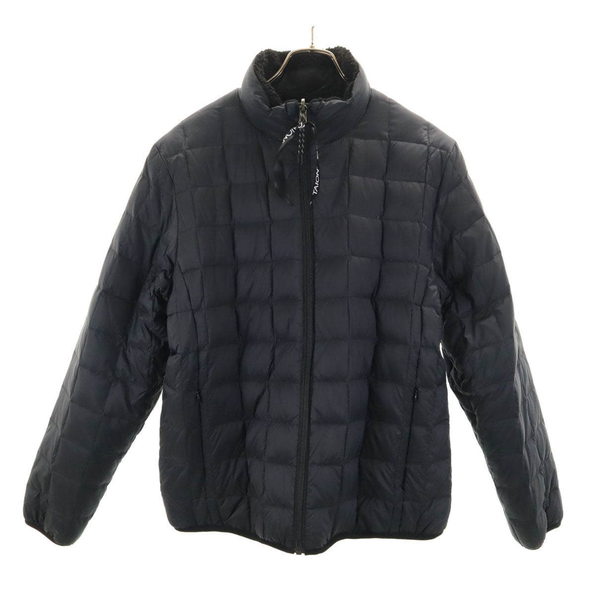 TAION タイオン リバーシブル ダウンジャケット L ブラック ボア メンズ