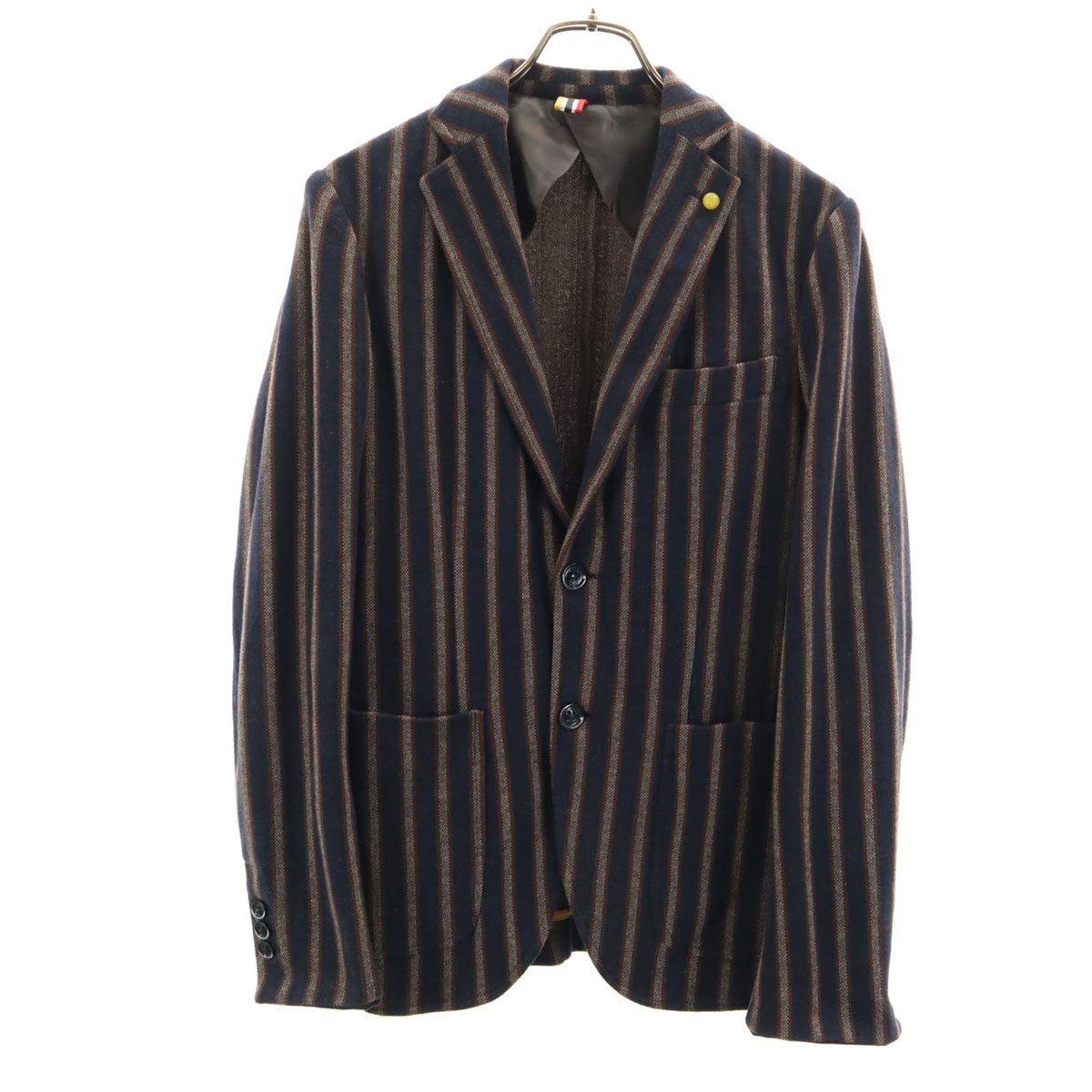 SSEINSE センス ストライプ柄 テーラードジャケット 44 ネイビー