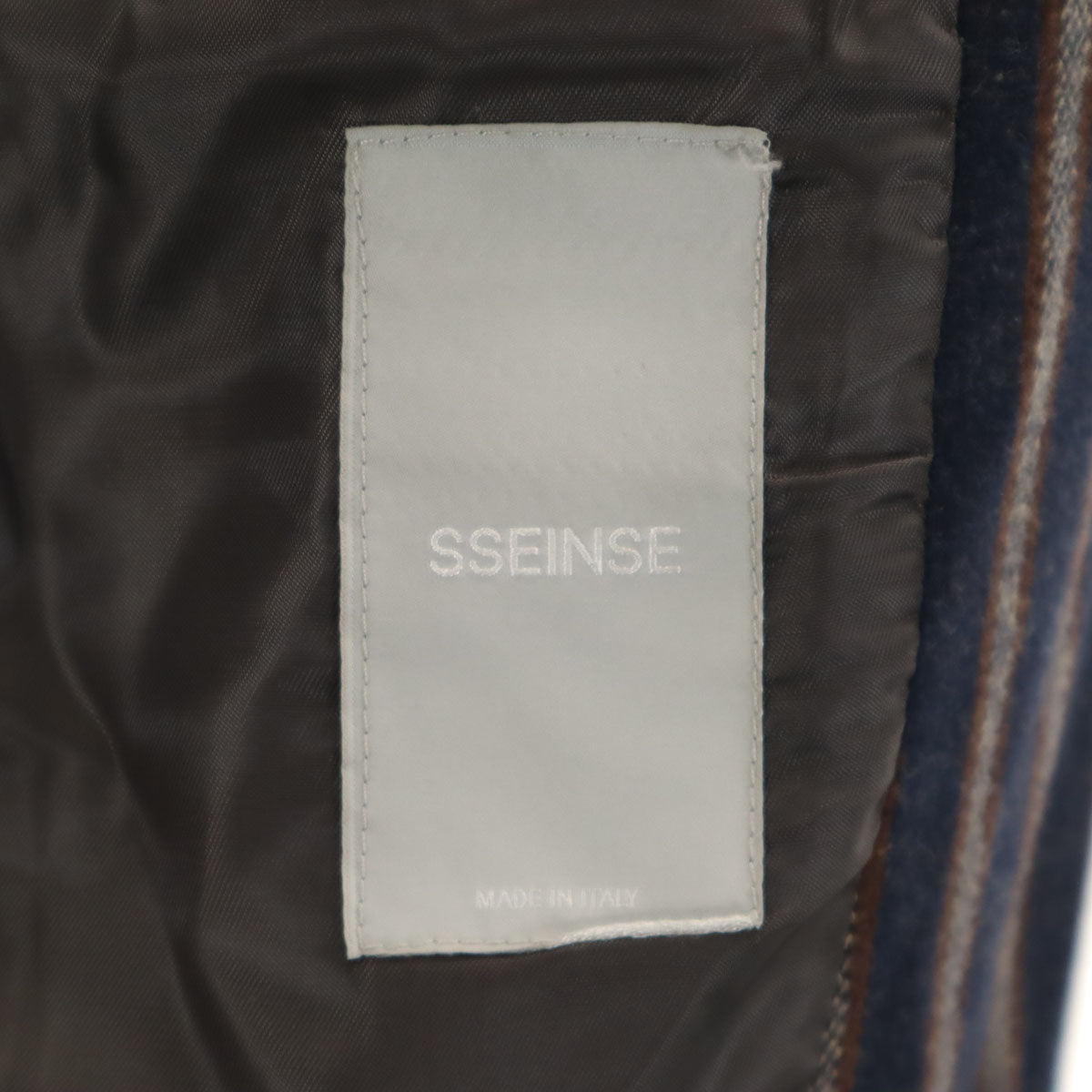 SSEINSE センス ストライプ柄 テーラードジャケット 44 ネイビー ブレザー メンズ