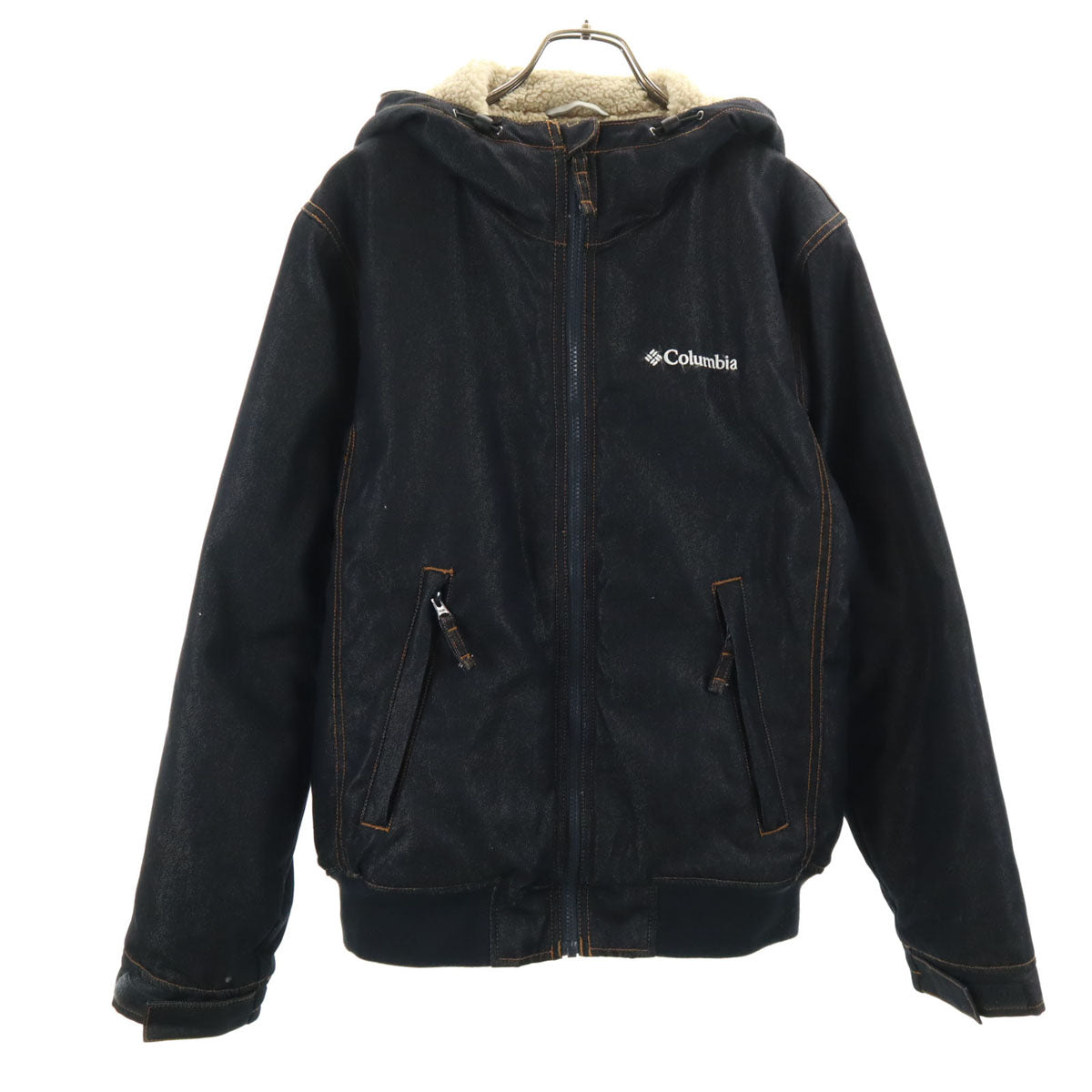 美品 Columbia コロンビア デニム マウンテンジャケット M インディゴ 中綿 アウトドア メンズ