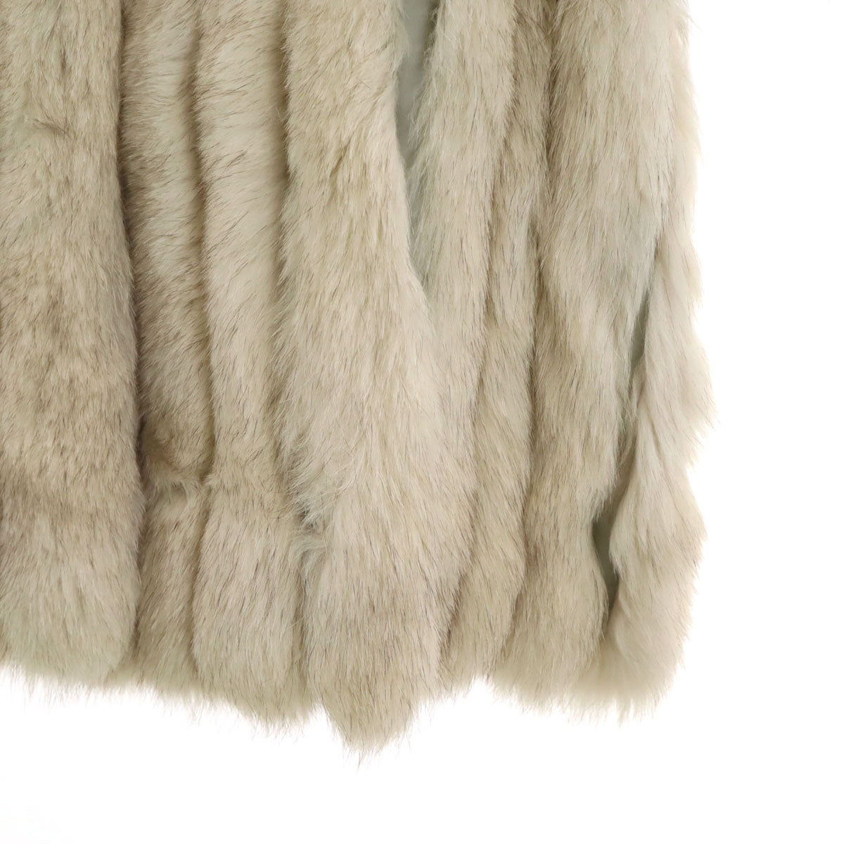 カナダ製 毛皮コート グレージュ系 レディース