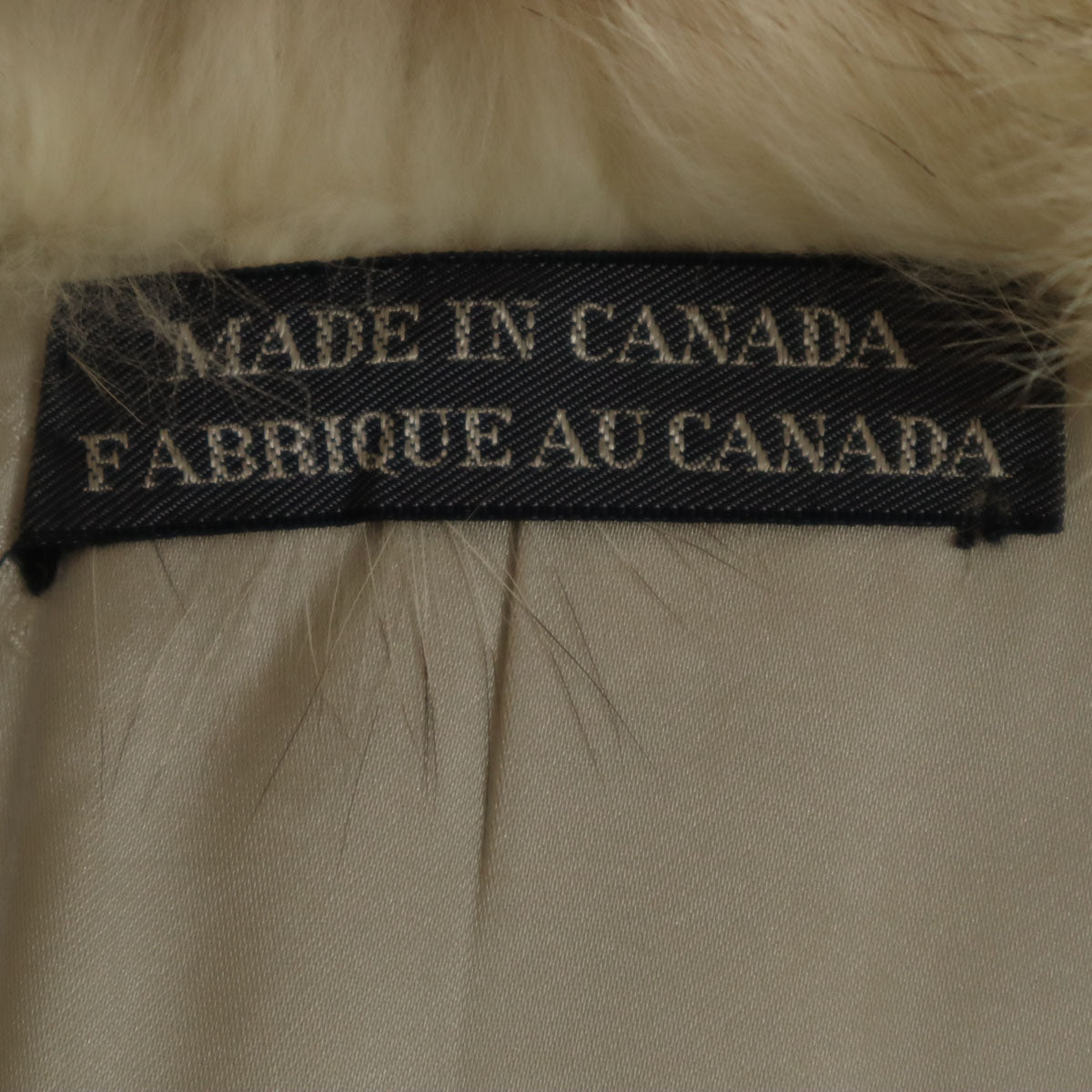 カナダ製 毛皮コート グレージュ系 レディース