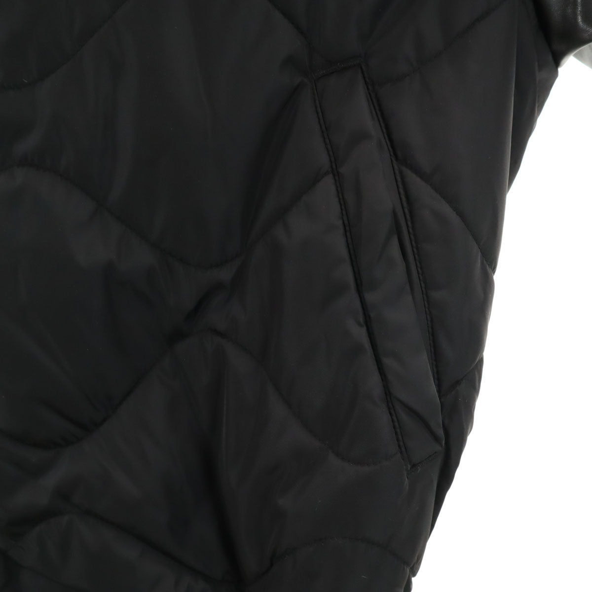 MAISON SPECIAL メゾンスペシャル 異素材コンビ レイヤリング プライムオーバーモッズ ブルゾン 2 ブラック レディース