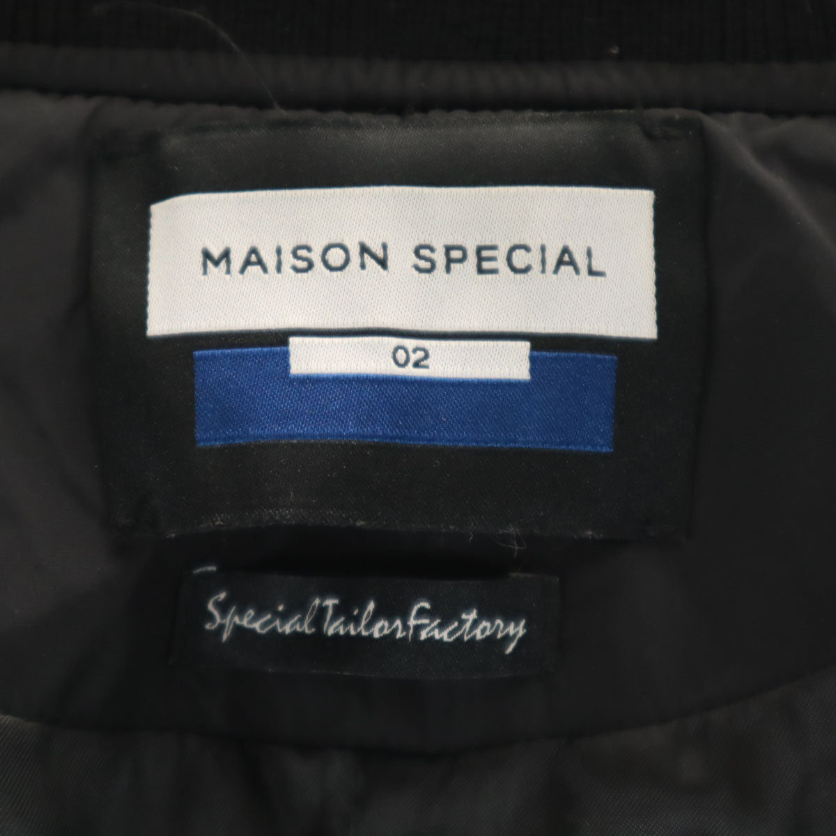 MAISON SPECIAL メゾンスペシャル 異素材コンビ レイヤリング プライムオーバーモッズ ブルゾン 2 ブラック レディース