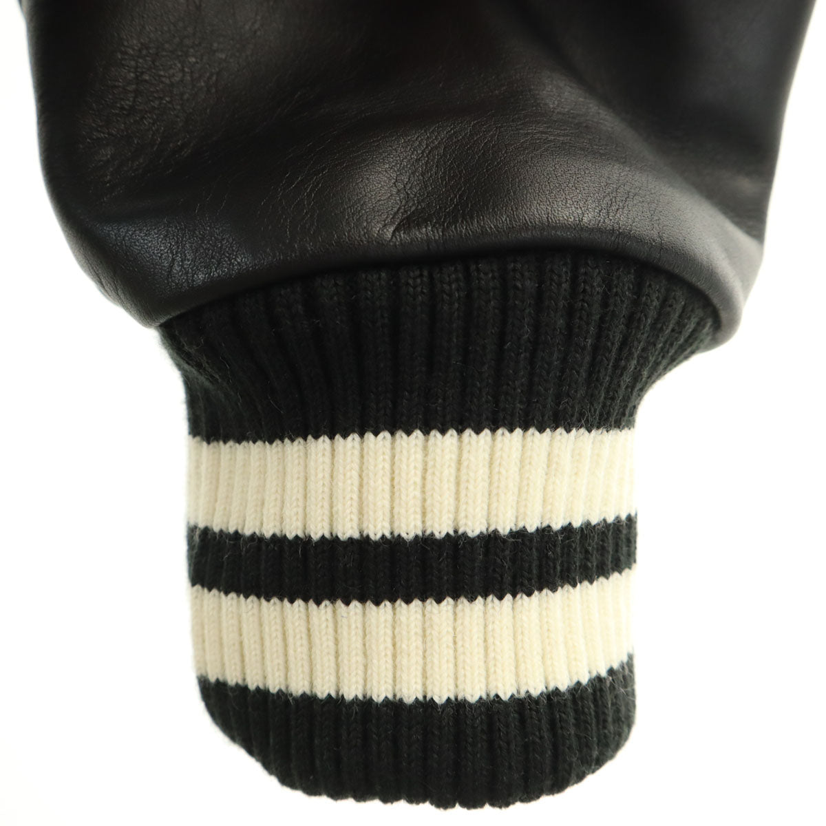 CANTERBURY OF NEW ZEALAND カンタベリー ウールブレンド ラグビー 袖レザー切替 スタジャン L グレー メンズ