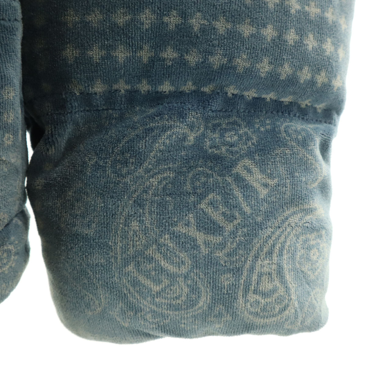 未使用 LUXE/R URBAN STYLE ラグジュ アーバンスタイル 総柄 中綿ジャケット M ブルー系 メンズ