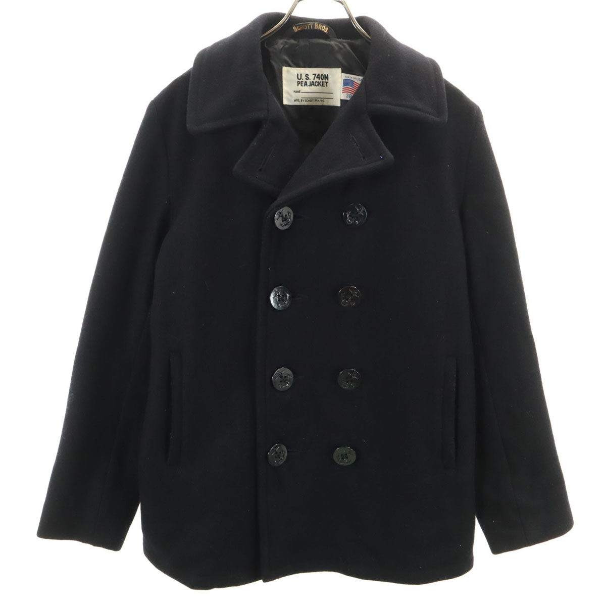 schott ショット USA製 ピーコート 38 ブラック U.S.740N メンズ