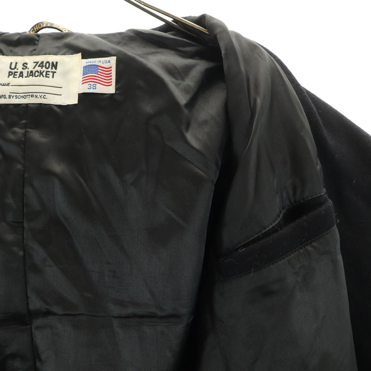 schott ショット USA製 ピーコート 38 ブラック U.S.740N メンズ