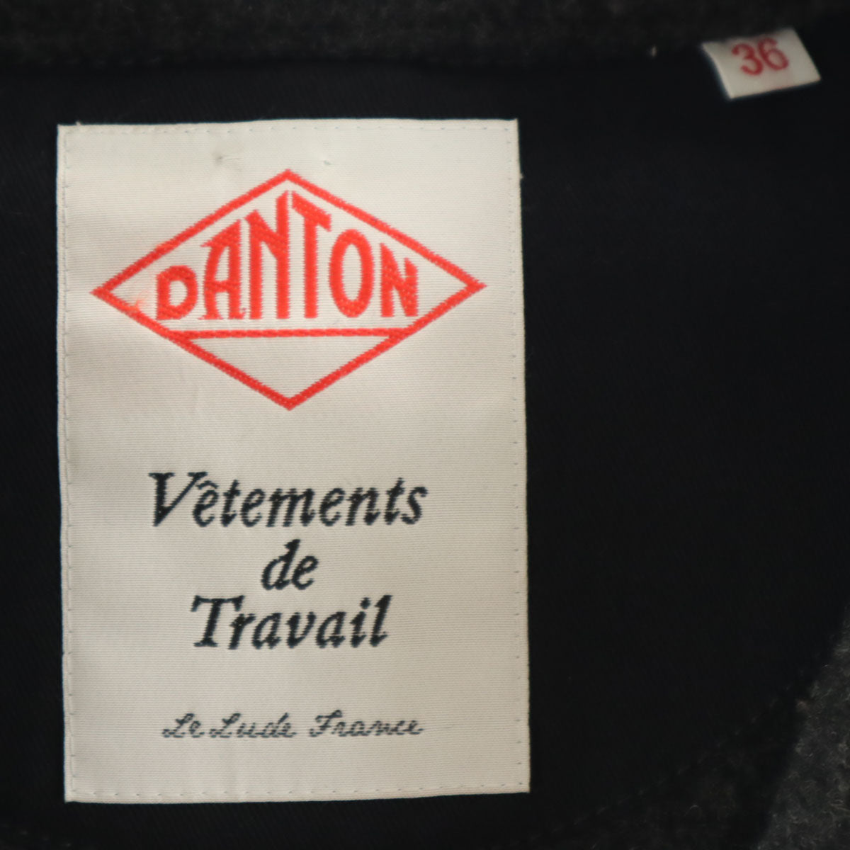 Danton ダントン 日本製 ウールモッサ コート 36 グレー 丸襟 くるみボタン レディース