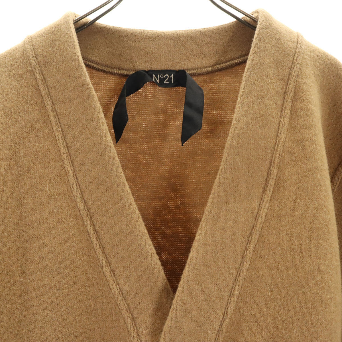 N°21 ヌメロ ヴェントゥーノ イタリア製 ウールブレンド 長袖 カーディガン 上下 セットアップ S ブラウン レディース