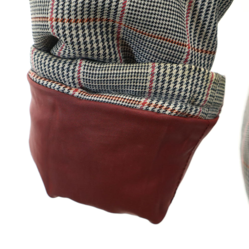 FRED PERRY フレッドペリー グレンチェック ダウンジャケット L グレー レディース