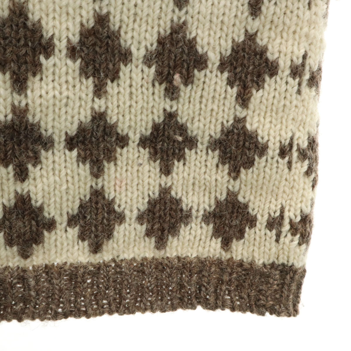 Rapaki Mahana 90s ニュージーランド製 オールド 総柄 長袖 セーター 42 生成り ニット メンズ