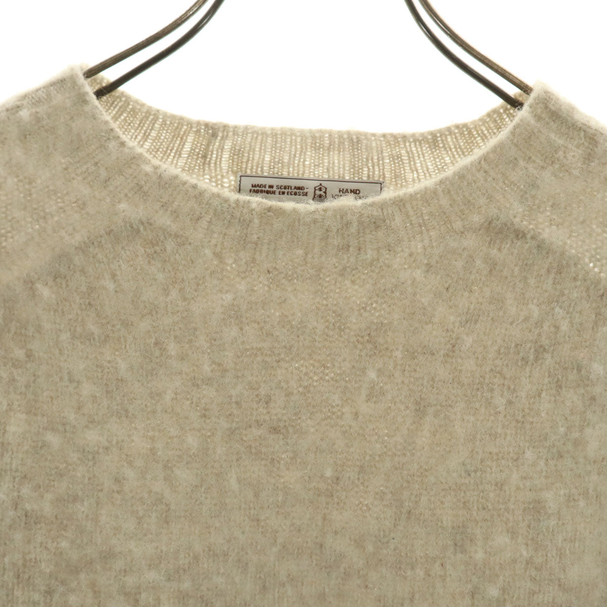 INVERALLAN インバーアラン スコットランド製 長袖 セーター 40 グレージュ ニット メンズ