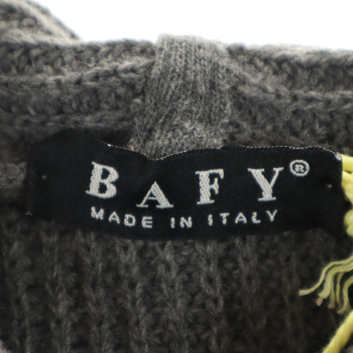 美品 BAFY バフィ イタリア製 BEAMS ビームス別注 長袖 ニット パーカー 46 チャコールグレー セーター メンズ