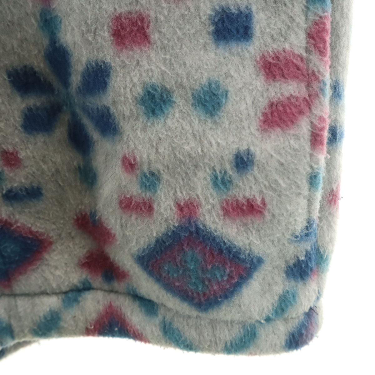 VERBIER 90s カナダ製 オールド ノルディック柄 長袖 フリース トレーナー M グレー プルオーバー メンズ