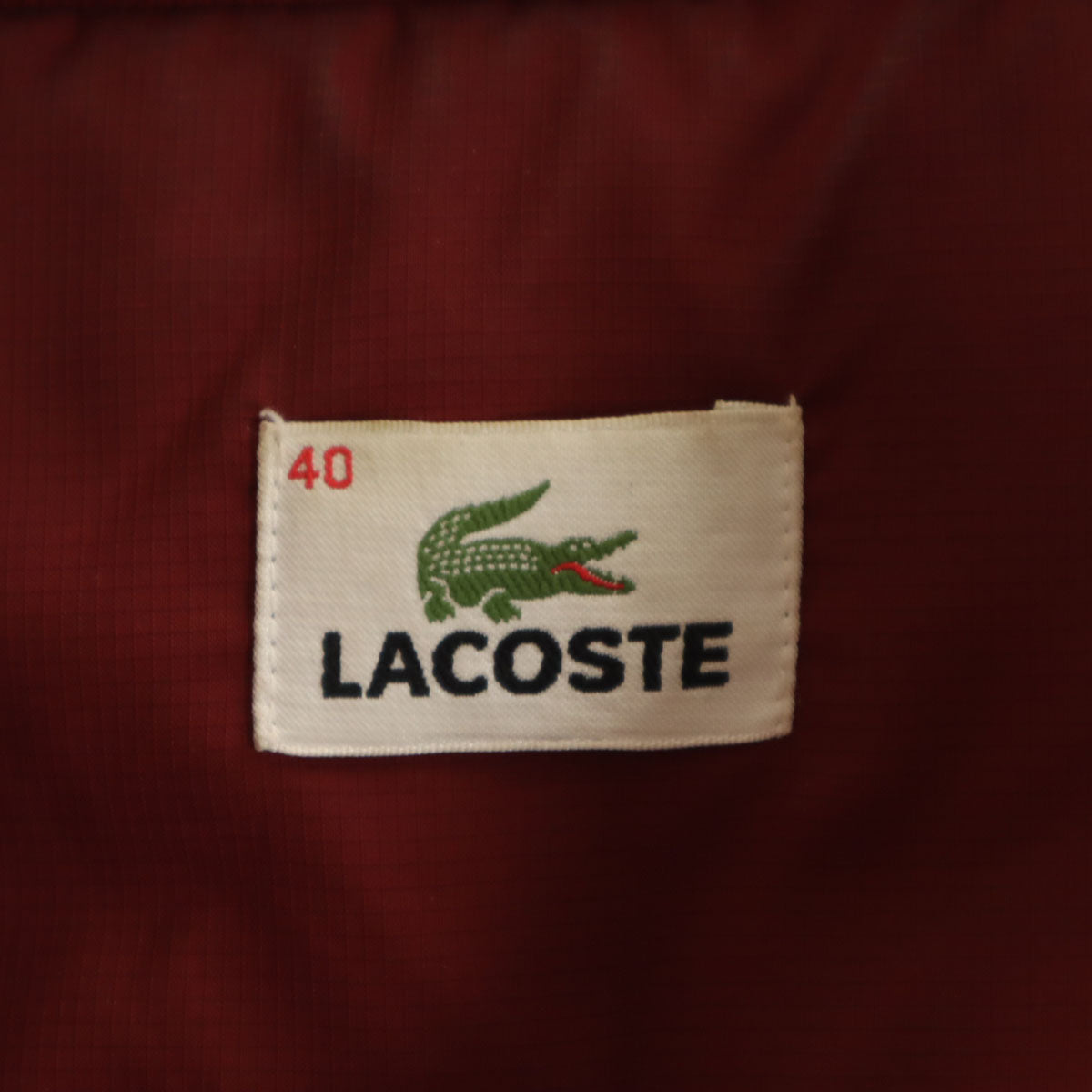 LACOSTE ラコステ ダウンジャケット 40 レッド系 レディース