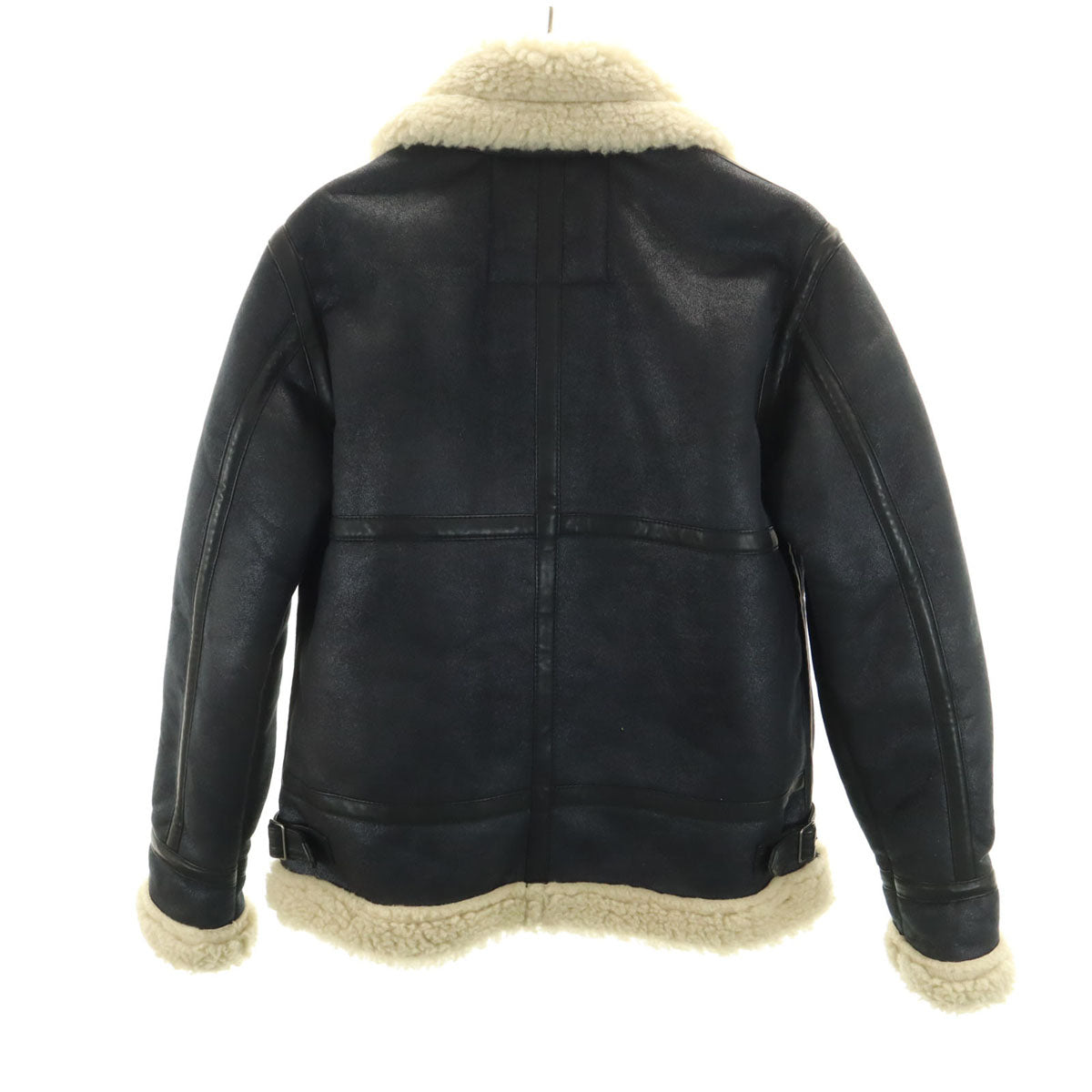 ALPHA INDUSTRIES INC アルファインダストリーズ フェイクムートン フライトジャケット M ブラック系 裏ボア レディース