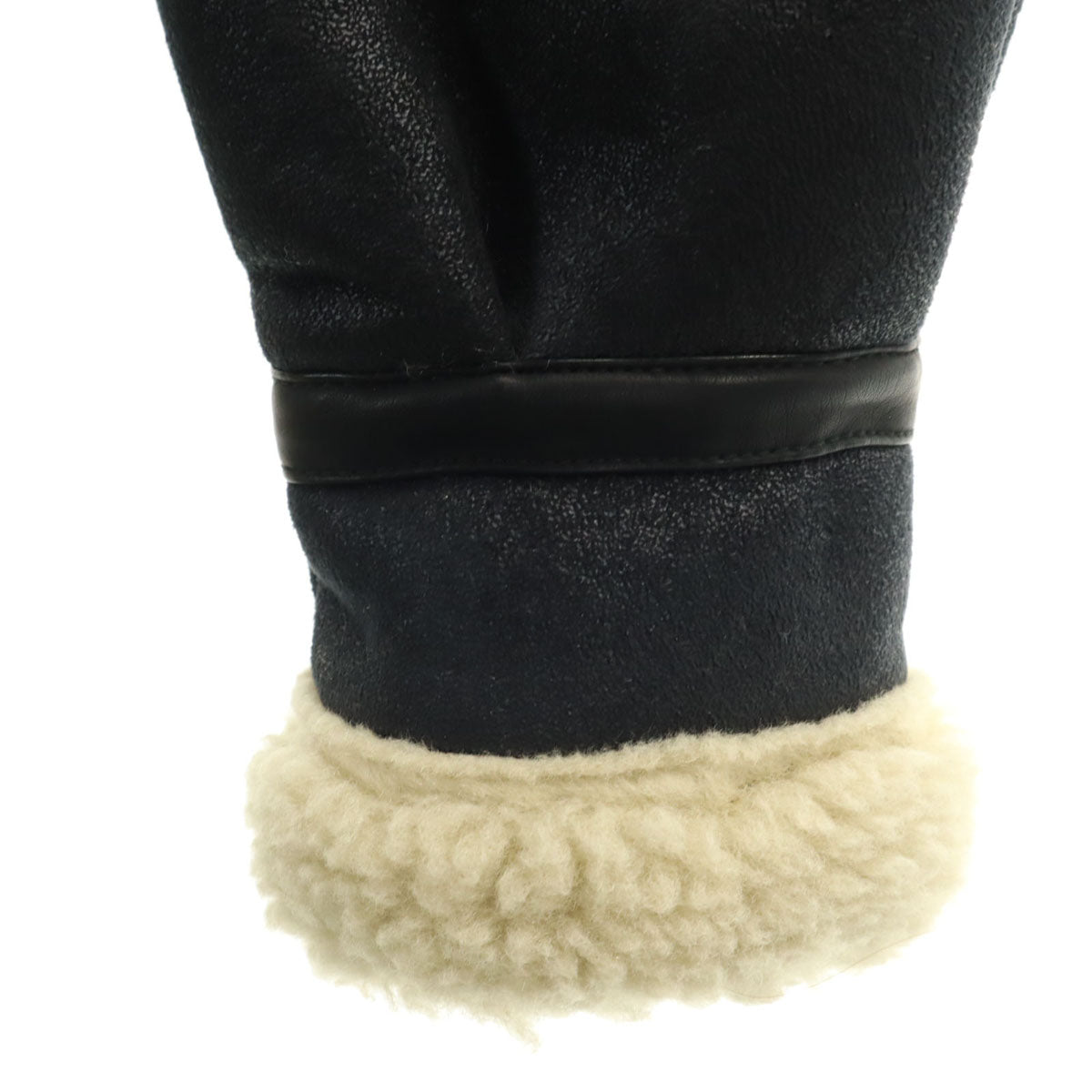 ALPHA INDUSTRIES INC アルファインダストリーズ フェイクムートン フライトジャケット M ブラック系 裏ボア レディース