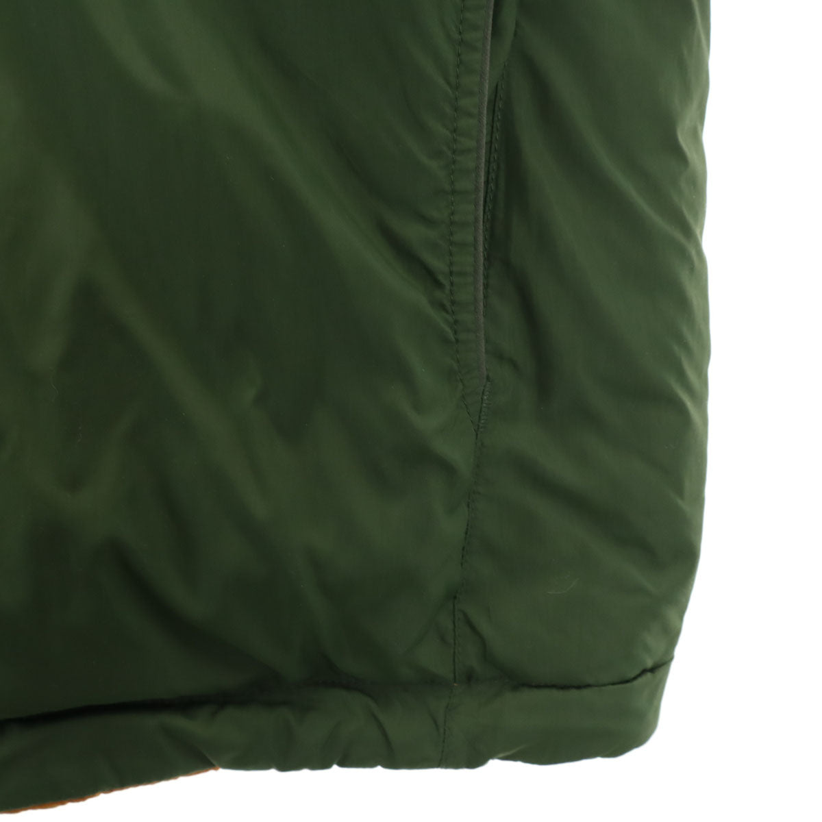 未使用 mont-bell モンベル サーマランド 中綿ジャケット L グリーン 収納袋付き リバーシブル メンズ