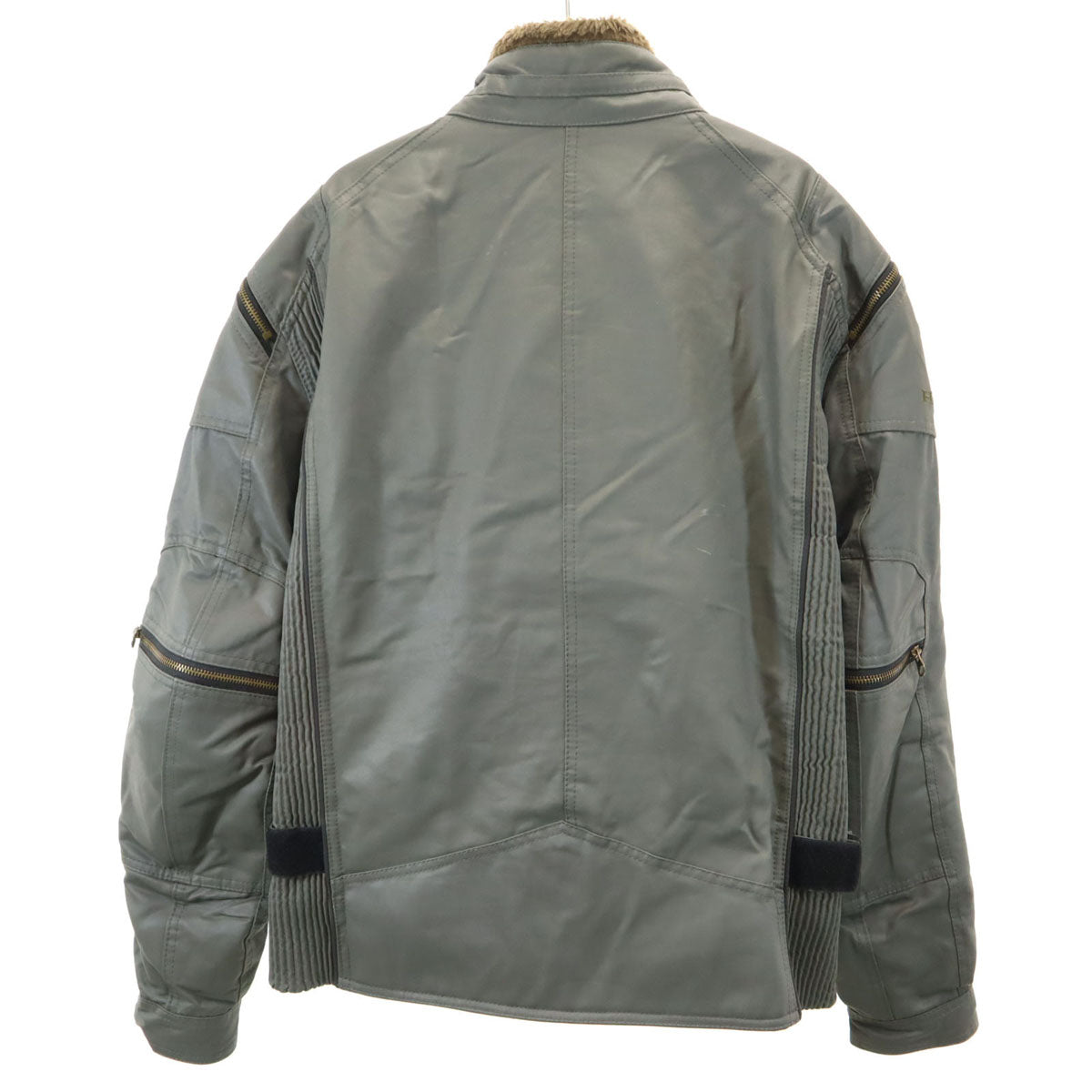 HONDA ホンダ バイク オイルコーティング加工 ライディング ジャケット LL カーキ 中綿 裏ファー プロテクター付き メンズ