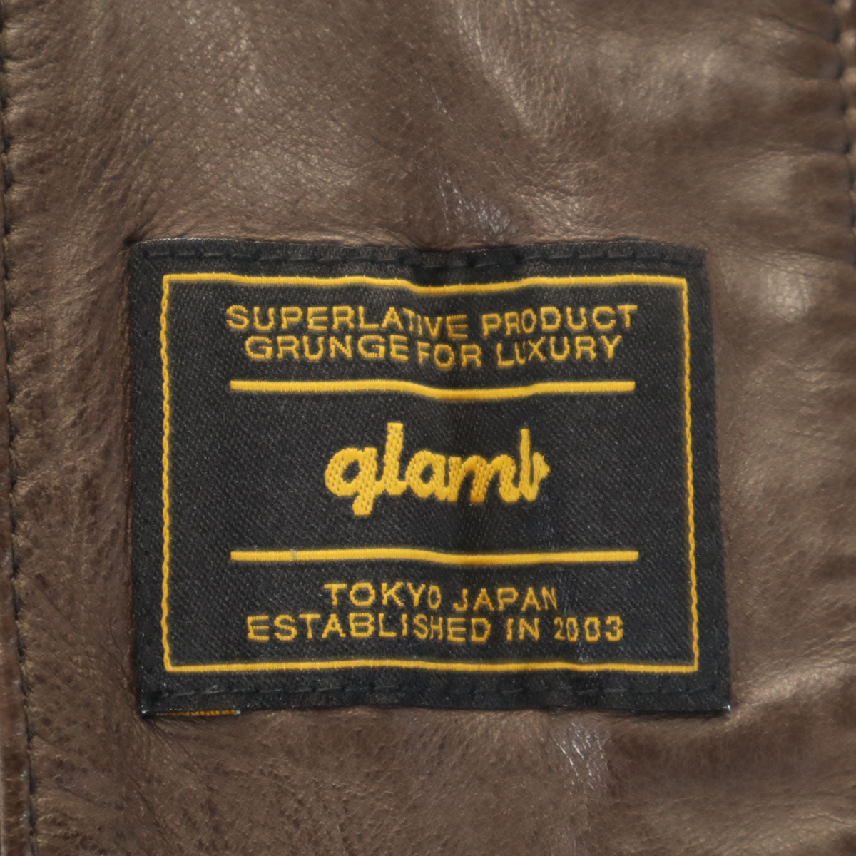 glamb グラム 羊革レザー 中綿ジャケット M ブラウン メンズ