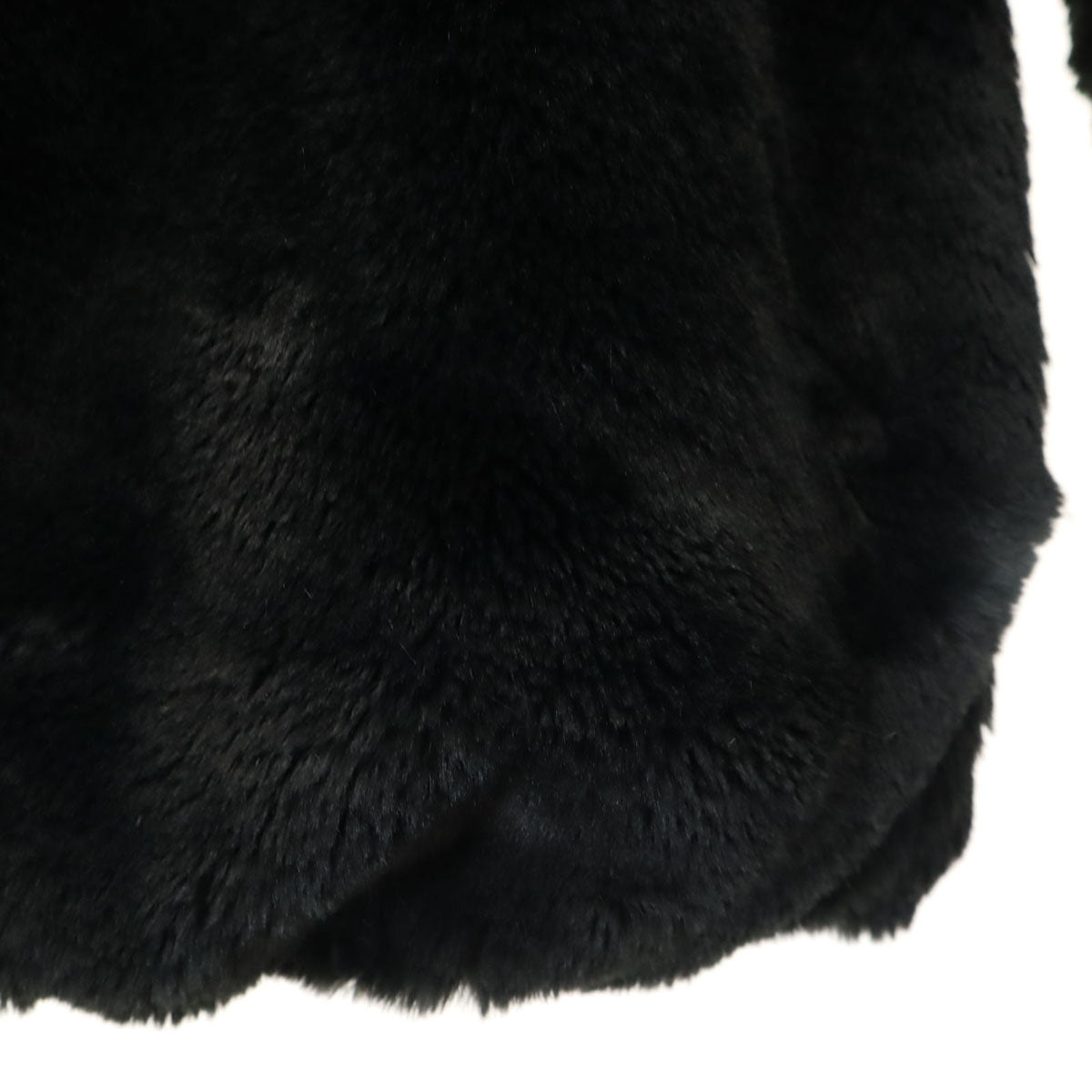 NIKE ナイキ ビッグスウッシュ フェイクファー ジャケット XXL ブラック レディース